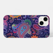 Paisley Lila pink iPhone Hülle (Rückseite (Horizontal))