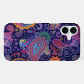 Paisley Lila Pink iPhone Hülle (Rückseite (Horizontal))