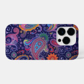 Paisley Lila pink iPhone Hülle (Rückseite (Horizontal))