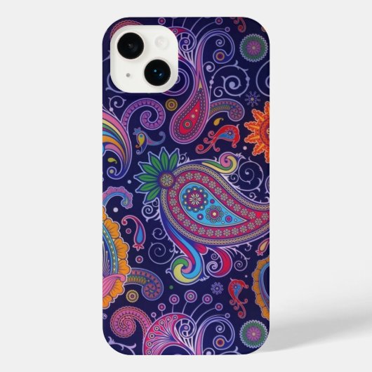 Paisley Lila pink iPhone Hülle (Rückseite)