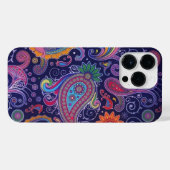 Paisley Lila pink iPhone Hülle (Rückseite (Horizontal))