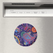Paisley Lila pink Magnet (In Situ (Geschirrspüler))