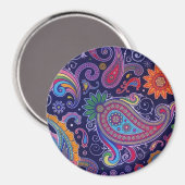 Paisley Lila pink Magnet (Vorderseite/Rückseite)