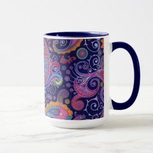 Paisley Lila pink Tasse
