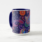 Paisley Lila pink Tasse (Vorderseite Links)