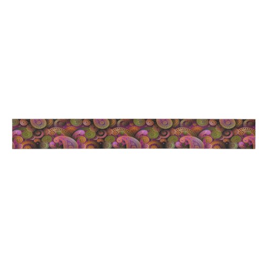 Paisley Lila Ripsband (Vorderseite)