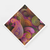 Paisley Lila Serviette (Ecke)