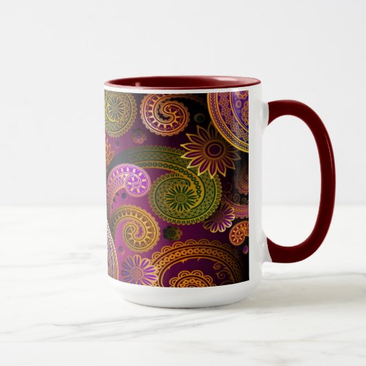 Paisley Lila Tasse (Rechts)