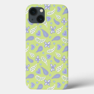 Paisley Lila und Limone Schmetterlinge und Herzen Case-Mate iPhone Hülle