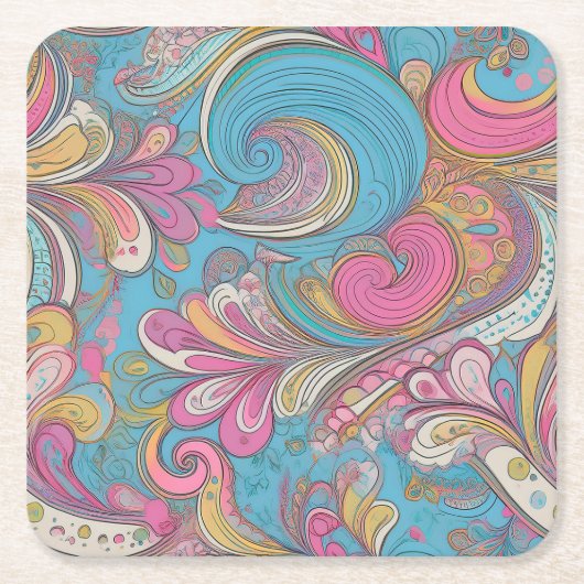 Paisley Lila Untersetzer (Vorderseite)