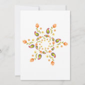 Paisley Lotus Blume Indian Bridesmaids Luncheon Einladung (Rückseite)