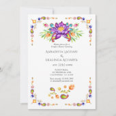 Paisley Lotus Blume Indian Couples Dusche Einladung (Vorderseite)