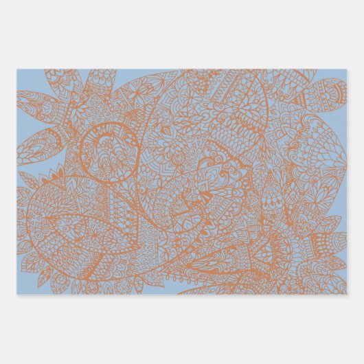 Paisley Mandala Geschenkpapier Set (Vorderseite 3)