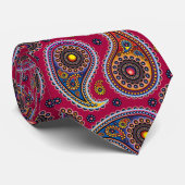 Paisley - Marone Krawatte (Gerollt)
