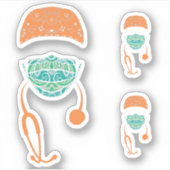 Paisley-Maske Aufkleber (Vorderseite)