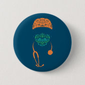 Paisley-Maske Button (Vorderseite)