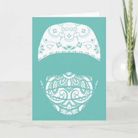 Paisley-Maske Karte (Vorderseite)