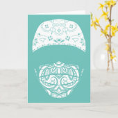 Paisley-Maske Karte (Gelbe Blume)