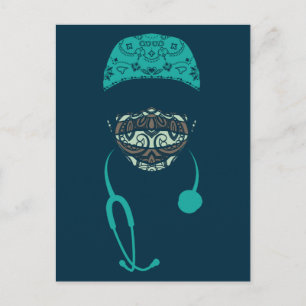 Paisley-Maske Postkarte
