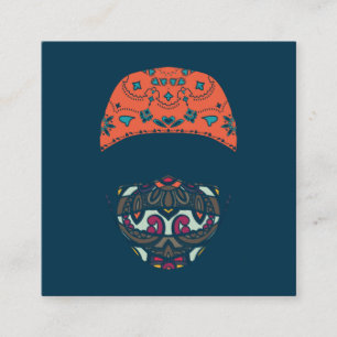 Paisley-Maske Quadratische Visitenkarte