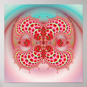 Paisley Melons Merging (12 von 12) Art Print Poster