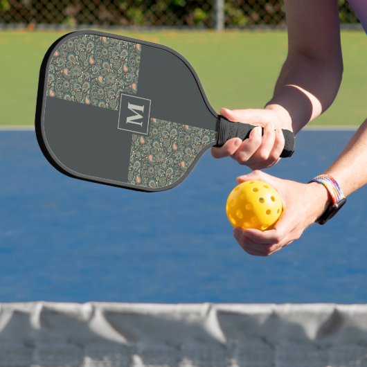 Paisley Mit Monogramm Pickleball Paddle (InSitu)