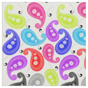 Paisley Modern Bright farbenfrohe Muster Stoff