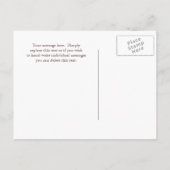 Paisley Modern Floral Blüh Swirl Wedding Ankündigungspostkarte (Rückseite)