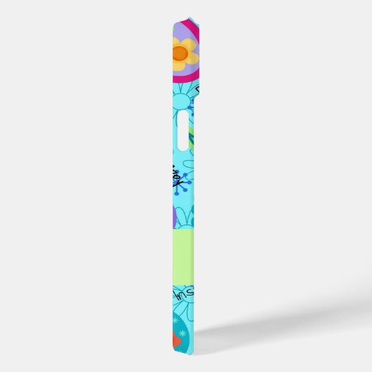 Paisley Modern Name Personalisiert Türkis Blue Case-Mate iPhone Hülle (Rückseite / Rechts)