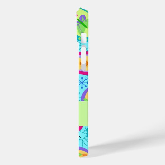 Paisley Modern Name Personalisiert Türkis Blue Case-Mate iPhone Hülle (Rückseite / Links)