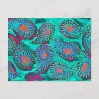 Paisley mola, mola paisley postkarte