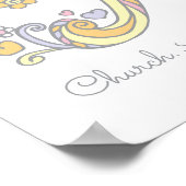 Paisley Monogram Art Girls Name und Bedeutung Post Poster (Ecke)