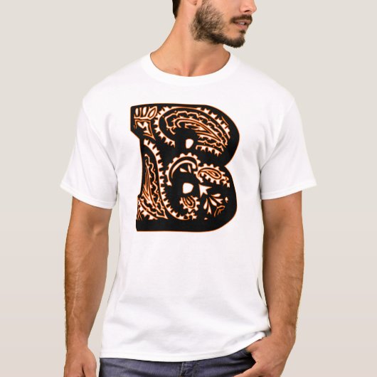 Paisley Monogram - B T-Shirt (Vorderseite)