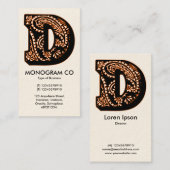 Paisley Monogram - D Visitenkarte (Vorne/Hinten)