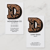 Paisley Monogram - D Visitenkarte (Vorne/Hinten)