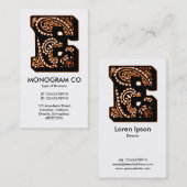 Paisley Monogram - E Visitenkarte (Vorne/Hinten)