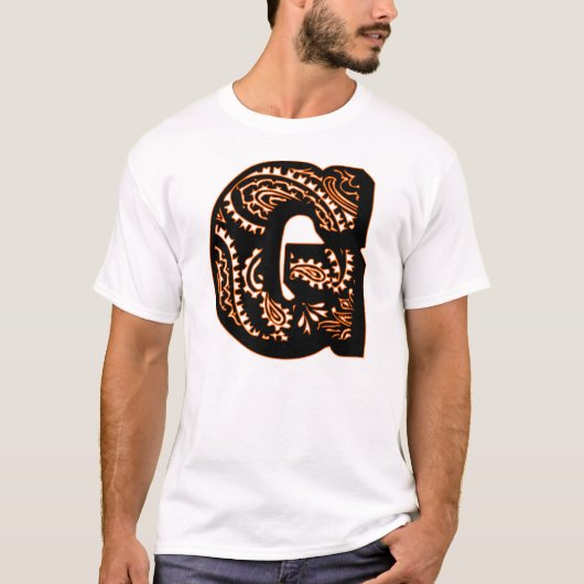 Paisley Monogram - G T-Shirt (Vorderseite)