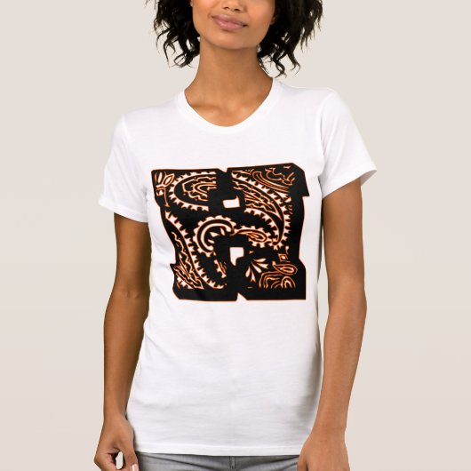 Paisley Monogram - H T-Shirt (Vorderseite)