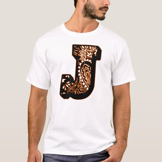 Paisley Monogram - J T-Shirt (Vorderseite)