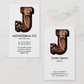 Paisley Monogram - J Visitenkarte (Vorne/Hinten)