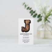 Paisley Monogram - J Visitenkarte (Stehend Vorderseite)