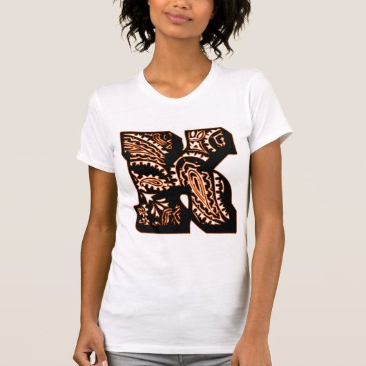 Paisley Monogram - K T-Shirt (Vorderseite)