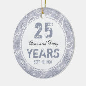 Paisley Monogram Keramik Ornament (Links)