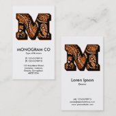 Paisley Monogram - M Visitenkarte (Vorne/Hinten)