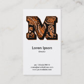 Paisley Monogram - M Visitenkarte (Rückseite)