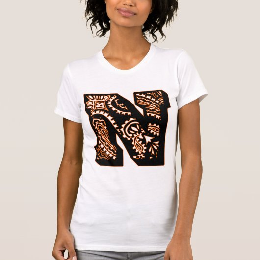 Paisley Monogram - N T-Shirt (Vorderseite)