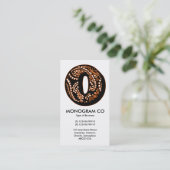 Paisley Monogram - O Visitenkarte (Stehend Vorderseite)