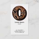 Paisley Monogram - O Visitenkarte (Rückseite)