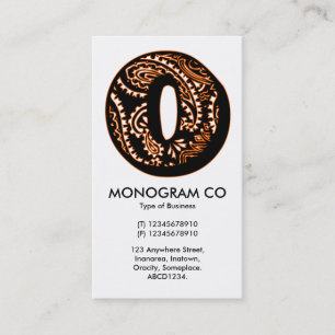 Paisley Monogram - O Visitenkarte