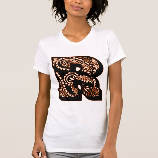 Paisley Monogram - R T-Shirt (Vorderseite)
